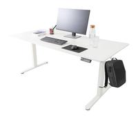 AREBOS Bureau Électrique Réglable 160 x 80 cm | Hauteur 72-118 cm | Fonction Mémoire | Bureau Assis-Debout Ergonomique | Table Informatique pour Télétravail & Maison | Blanc