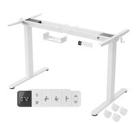 AREBOS Cadre de bureau électrique réglable hauteur 2 moteurs blanc 120 kg