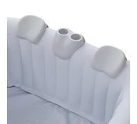 Arebos Comfort Set 2 Coussins pour la Nuque + Porte-Boisson pour Bain à remous | Blanc | 100% imperméable | Forme Ergonomique | Mousse PU