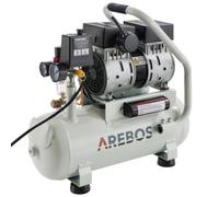 AREBOS Compresseur à air avec Cuve Sous Pression | 500 W | 12 L | Sans Huile 89 L