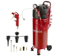 AREBOS Compresseur d'air | avec kit d'accessoires 13 pièces | mobil | Sans huile | Arrêt automatique | Capacité 50 l