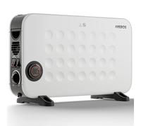 AREBOS Convecteur 2000W | 3 niveaux | Thermostat | Minuterie | Blanc