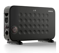 AREBOS Convecteur 2000W | 3 niveaux | Thermostat | Minuterie | Noir