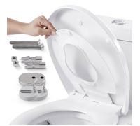 AREBOS Couvercle de WC 2 en 1 avec système d'abaissement progressif, amovible, en Duroplast