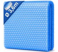 Arebos Couverture Solaire à Bulles pour Piscine | Ronde | Bleu | 3,6 m | 400 µ-microns | Polyethylen