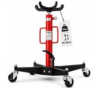 Arebos Crics de Levage | Vérin de Fosse hydraulique en Acier | 500 kg | Rouge - Noir | Réglable en Hauteur de 105 à 185 cm | Acier | avec 4 roulettes