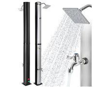AREBOS Douche Solaire| 37 litres | 199cm | avec thermomètre intégré | IN apot de Protection | pommeau de Douche carré