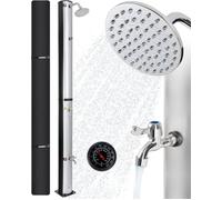 AREBOS Douche solaire 40L avec thermomètre intégré et pommeau de douche rond