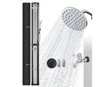 AREBOS Douche solaire 60L avec douchette thermomètre & technologie snap-in