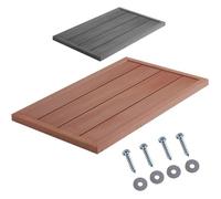 AREBOS Elément de Sol pour Douche Solaire ou Piscine I Douche de Jardin | 101 x 63 x 5,5 cm Aspect Bois