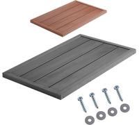 AREBOS - Élément de Sol pour Douche Solaire WPC Plaque de Sol - 101 x 63 x 5,5 cm - Anthracite