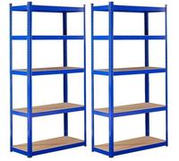 AREBOS Étagère Charge Lourde | 2 pièces | Robuste Étagère de Stockage | 875kg | 180x90x30 cm | 5 étagères