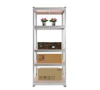 AREBOS Étagère Charge Lourde | 875 kg Capacité Totale | 180 x 75 x 45 cm | Métal galvanisé et Panneau de Fibre de Bois MDF