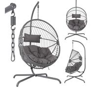 AREBOS Fauteuil suspendu avec support Panier suspendu Balançoire suspendue Siège suspendu Panier Balançoire