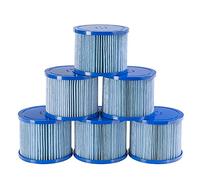 AREBOS Flowclear Cartouches | Filtre de Piscine | 6X Cartouches de Filtre Spa Hot Tubs | Filtre antimicrobien | Bleu