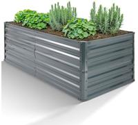 AREBOS Jardinière surélevée en métal 180 x 90 x 45 cm acier galvanisé