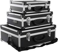 AREBOS Lot de 3 valises de rigides | 50L volume total | verrouillable | valise de rangement | poignee telescopique pour valise
