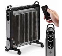 Arebos Mica Convecteur 2000 W | chauffage électrique | chauffage par convecteurs | chauffage électrique mobile à économie d'énergie | radiateur électrique mobile à 2 vitesses de chauffage | noir