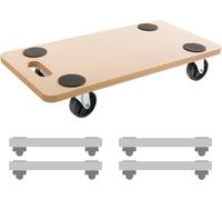 AREBOS Planche à roulettes | 4 pièces | jusqu'à 200 kg de Charge | roulettes de Transport roulettes de Meubles