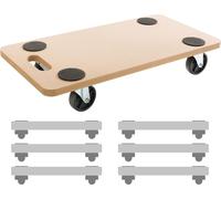AREBOS planche à roulettes set de 6 | roulettes pour meubles jusqu'à 200 kg, y compris les patins en caoutchouc