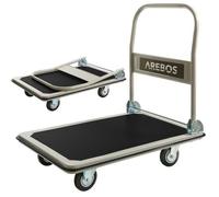 AREBOS Pliable | Chariot à Plate-Forme | Chariot de Transport Manuel | 300 kg