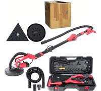 AREBOS Ponceuse à col long 710 W | Ø 225 mm | Tige télescopique, aspiration & coffret