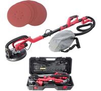Arebos Ponceuse Girafe 750W Ø225mm Tête Pivotante Aspiration Intégrée Vitesse Variable 1000-2100tr/min 6 Disques Abrasifs