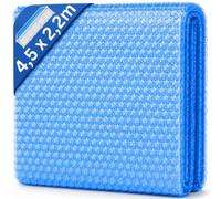 Arebos Pool bâche/Couverture Solaire | Bâche Solaire carrée Ø 4,5 x 2,2 m Noir | Bâche Solaire épaisseur 120 µm | Rouleau Solaire découpable | Chauffage de Piscine pour Chauffer l'eau