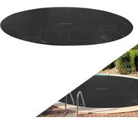 AREBOS Pool bâche Solaire | Bâche Solaire Ronde Ø 4,57 m Noir | Bâche Solaire épaisseur 120 µm | Rouleau Solaire découpable