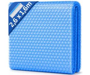 Arebos Pool bâche Solaire/Couverture | Bâche Solaire carrée Ø 2,6 x 1,6 m Bleu | Bâche Solaire épaisseur 120 µm | Rouleau Solaire découpable | Bâche Thermique