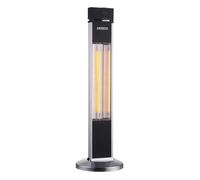 AREBOS Radiateur infrarouge | Chauffage radiant terrasse 2000W | pied | intérieur et extérieur | Low-Glare | électrique