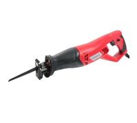 AREBOS Scie Sabre | Scie a Bois électrique | 750 W | Noir | Rouge | 130 mm | en Bois et en Métal | Patin de Guidage Réglable
