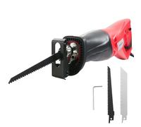 Arebos Scie Sabre Scie a Bois électrique | 750 W | Noir | Rouge | 130 mm | en Bois et en Métal | Patin de Guidage Réglable