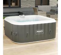 Arebos Spa Gonflable | pour l'intérieur et l'extérieur | 4 Personnes | 154x154cm | 100 Jets de Massage | Spa Bien-être Chauffage | Massage Gonflable Carré | 600 litres