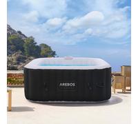 AREBOS Spa Pool Whirlpool FLORENCE 4 Places 100 Jets Bulles 40°C Extérieur