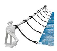 AREBOS Système d'enroulement pour bâches solaires et bâches de Piscine | Longueur de 1,05-6,15 m | matériau résistant aux intempéries | Installation Fixe | Convient également aux piscines Hors Sol