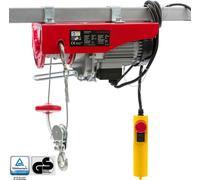 AREBOS Treuil à câble 230 V 500 W, capacité de charge 100-200 kg, télécommande rouge