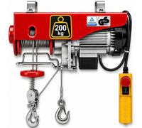 AREBOS Treuil à Câble électrique 500 W Treuil-Palan électrique 100/200 kg 230V