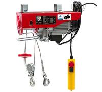 Arebos Treuil Palan électrique | 100/200KG | 500W | Treuil Palan à Chaine à Levier | Treuil palan à Ascenseur levage pour avec Télécommande, pour Chariot Élévateur, Entrepôts, Chantiers