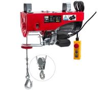 AREBOS Treuil à câble 230 V 1000 W, capacité de charge 500-1000 kg, télécommande rouge