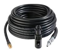 Arebos Tuyau d'Arrosage de Nettoyage | 15 m | avec Connexion "Lavor" | 160 bar | Adaptateur inclus pour Raccord à Baïonnette