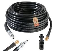Arebos Tuyau d'Arrosage de Nettoyage | 15 m | avec Connexion "Lavor" | 160 bar | Adaptateur inclus pour Raccord à Baïonnette