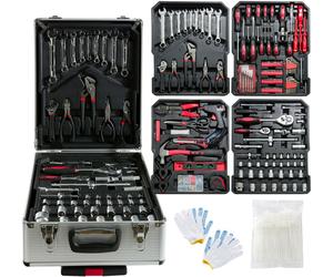 AREBOS Valise à outils 1200 pcs | Valise à roulettes & valise de transport pour atelier