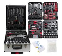 AREBOS Valise à Outils 1200 Pièces Mallette à Outils Coffret à Outils Set Boîte