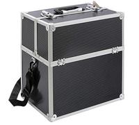 Arebos Valise cosmétique | 26L | 13 Compartiments | Serrure et clé incluses | étages dépliables | à 8 séparateurs | 39 x 36 x 23 cm Noir