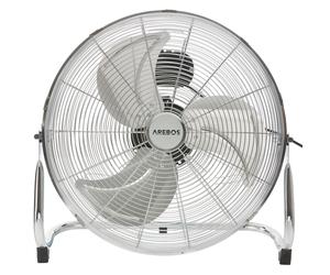 AREBOS Ventilateur de sol Ø45 cm | Machine à vent style rétro | Ventilateur | 3 vitesses | Débit d'air élevé