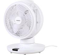 AREBOS Ventilateur de table 55 W | Oscillation 3D | 4 vitesses | Minuterie 1-7 h | Télécommande | Silencieux ≤55 dB - Blanc