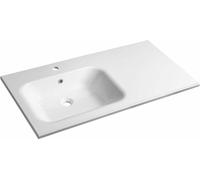 ARECA Lavabo en marbre coulé 101 x 51,5 cm, gauche, blanc