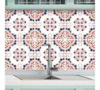 AREDE 32 x Feuilles Mural Stickers Carrelage 2D Imperméables Carreau de Ciment Adhesif, Autocollants Carreaux Dosseret pour Cuisine, Salle de Bain la Décoration à la Maison / 15 x 15 cm / T1004