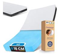 Arensberger SARA NANOCELL Matelas en mousse gel 120 x 200 cm - 16 cm - Dureté H3 - Respirant - Housse amovible 240 g/m² - Lavable jusqu'à 60 °C - Matelas roulé confortable